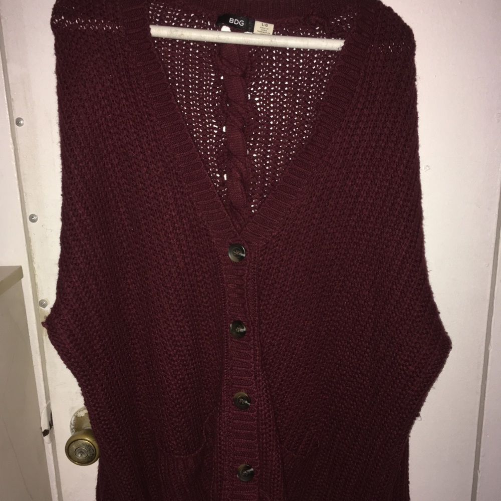 Burgundy Cardigan